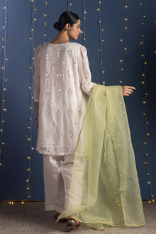 Gold Light Dupatta — S26F7106-Mint Green-One Size photo 1