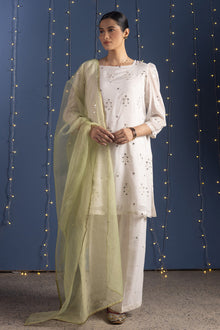 Gold Light Dupatta — S26F7106-Mint Green-One Size photo 3
