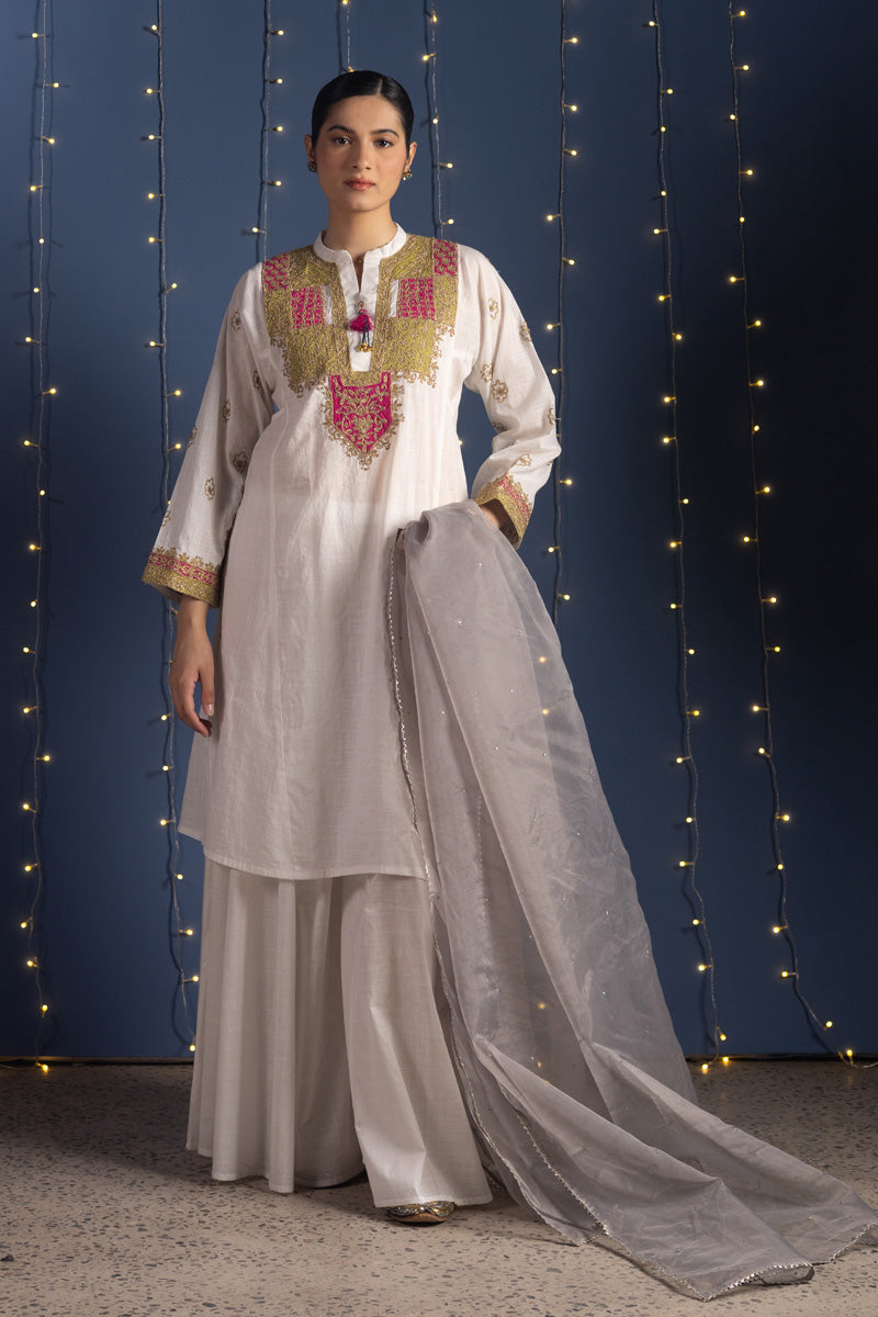 Gold Light Dupatta — S26F7106-Steel Gray-One Size photo 3
