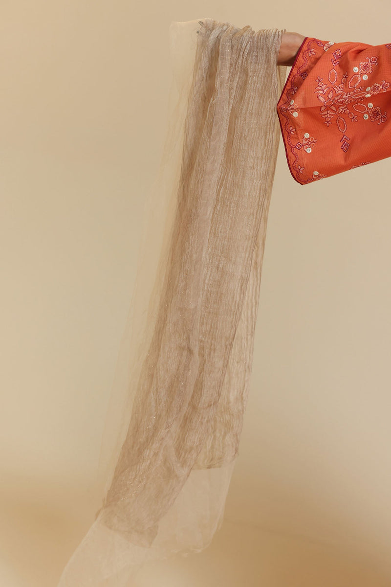 Stardust Dupatta — W26W3229-Antique Gold-One Size