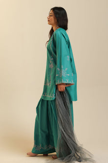 Stardust Dupatta — W26W3229-Charcoal Grey-One Size photo 3