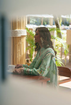 AJR Couture Eliya APC-26-108 mint green printed Chikankari unstitched lawn official photo 8