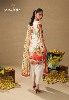 Asim Jofa AJUBC-01 off-white printed lawn unstitched 3-piece - view 2