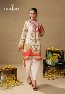 Asim Jofa AJUBC-01 off-white printed lawn unstitched 3-piece - view 4