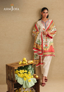 Asim Jofa AJUBC-01 off-white printed lawn unstitched 3-piece - view 6