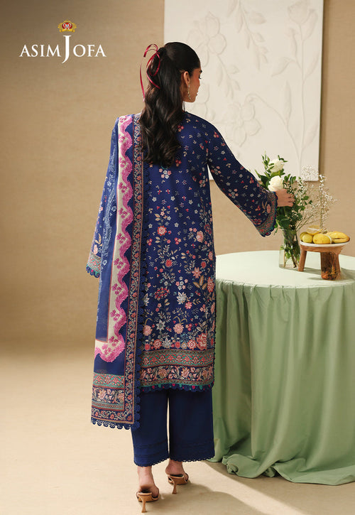 Asim Jofa AJUBC-03 Blue printed lawn - view 2