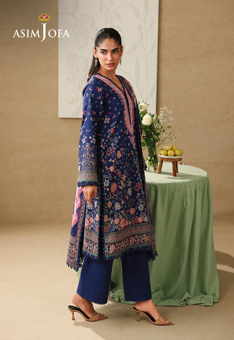 Asim Jofa AJUBC-03 Blue printed lawn - view 3