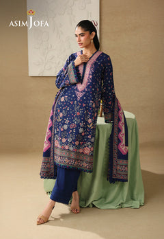 Asim Jofa AJUBC-03 Blue printed lawn - view 4