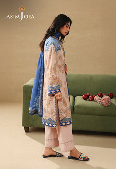 Asim Jofa AJUBC-05 Light Peach printed lawn - view 3