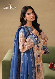 Asim Jofa AJUBC-05 Light Peach printed lawn - view 5