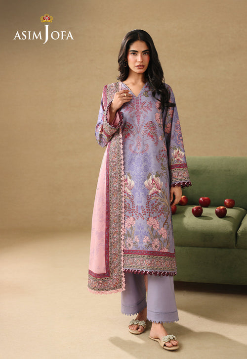 Asim Jofa AJUBC-06 Lilac printed lawn - view 1