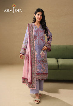 Asim Jofa AJUBC-06 Lilac printed lawn - view 3
