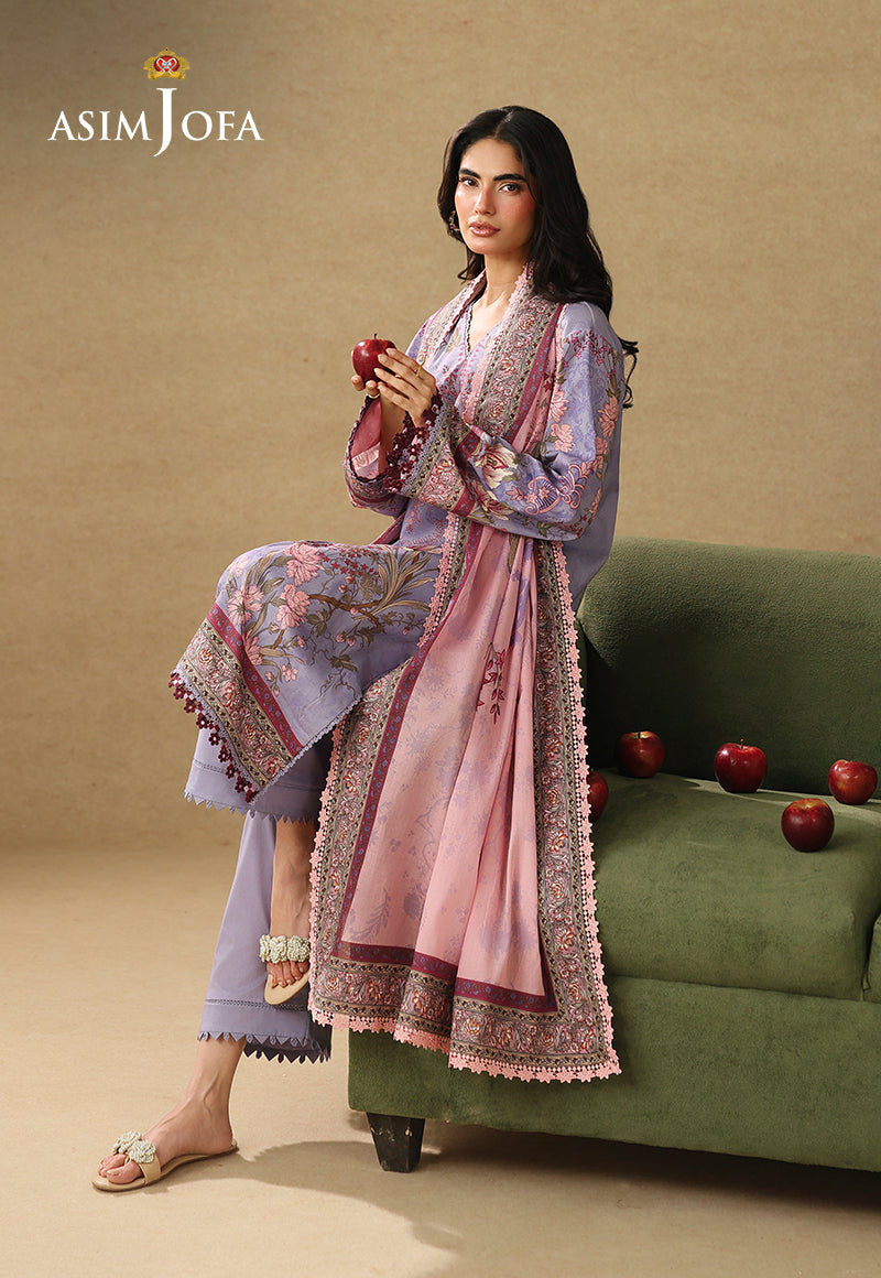 Asim Jofa AJUBC-06 Lilac printed lawn - view 6