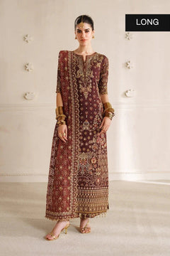 Baroque Chantelle Vol 14 CH14-07 maroon chiffon formal unstitched collection photograph 4