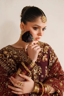 Baroque Chantelle Vol 14 CH14-07 maroon chiffon formal unstitched collection photograph 7