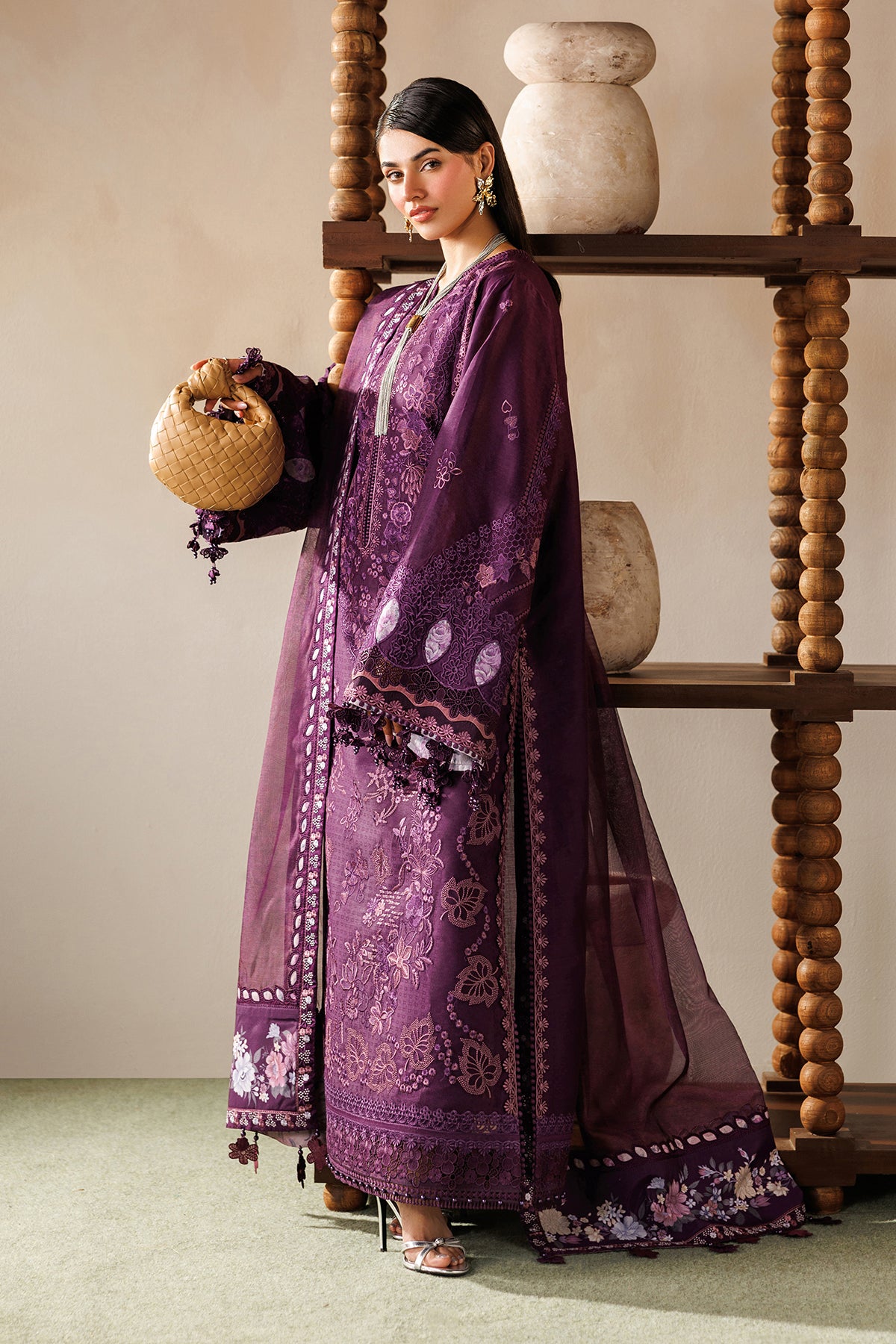 Baroque Eid Lawn 2026 EL26-D02 Purple outfit photo 2