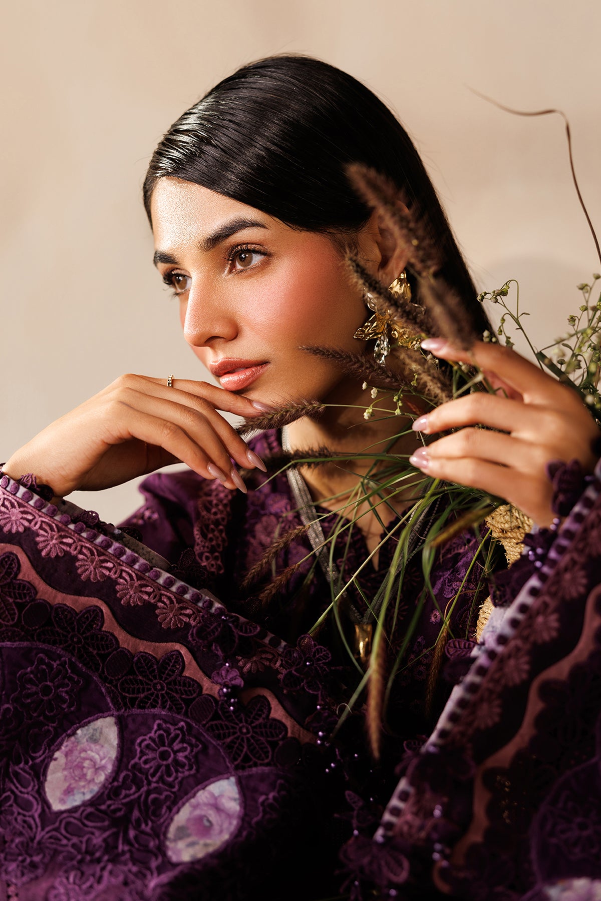 Baroque Eid Lawn 2026 EL26-D02 Purple outfit photo 6