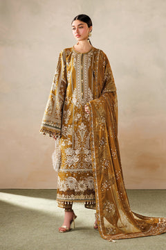 Baroque official EL26-D07 embroidered lawn festival front look