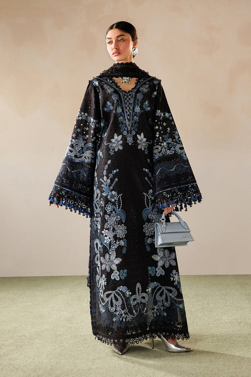 Baroque EL26-D08 embroidered black lawn front design