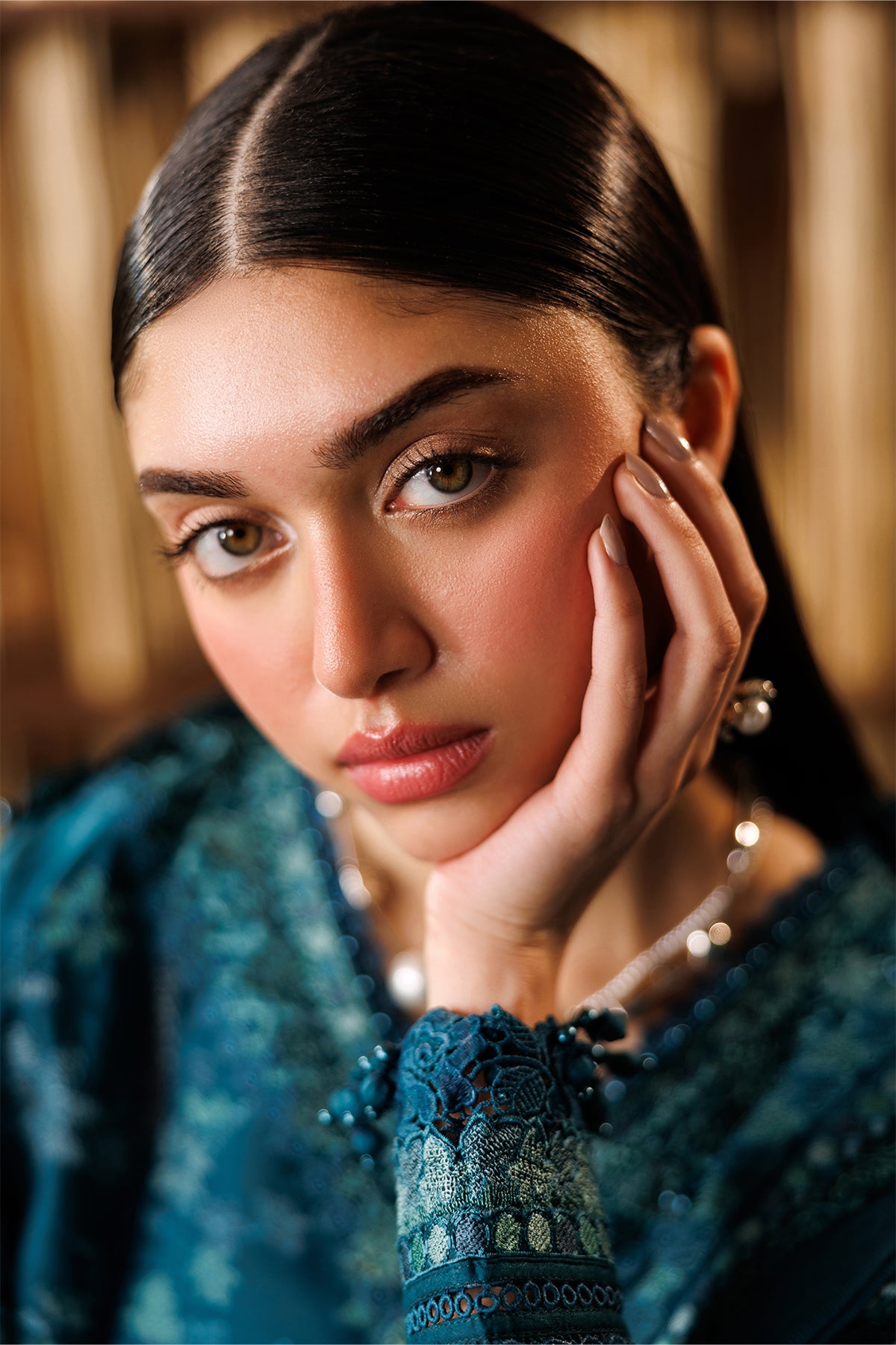 Baroque Eid Lawn 2026 EL26-D04 teal blue unstitched suit designer gallery view 3