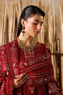 Baroque Eid Lawn EL26-D05 maroon embroidered unstitched 3-piece product gallery look 3