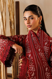 Baroque Eid Lawn EL26-D05 maroon embroidered unstitched 3-piece product gallery look 5