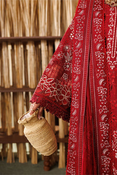 Baroque Eid Lawn EL26-D05 maroon embroidered unstitched 3-piece product gallery look 6