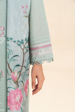 Beechtree Mint Grove embroidered self-jacquard unstitched suit - official view 6