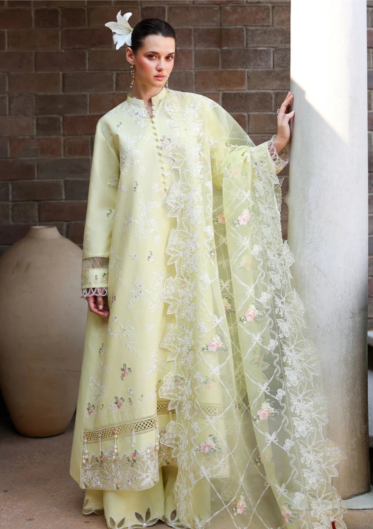 Lawn - Cross Stitch - Eid Edit-II - LWN#0206 - CITRUS LACE photo 1