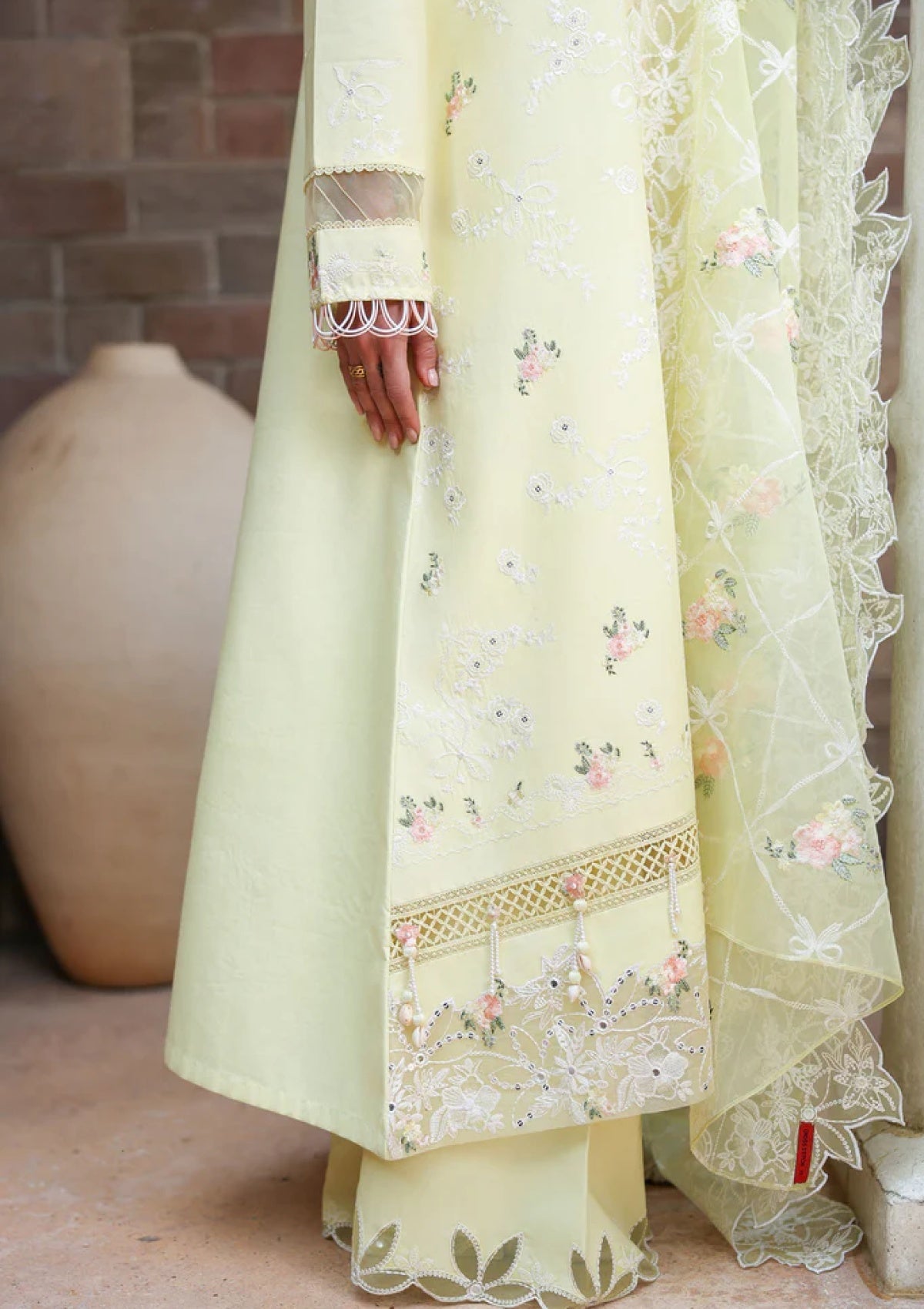 Lawn - Cross Stitch - Eid Edit-II - LWN#0206 - CITRUS LACE photo 3