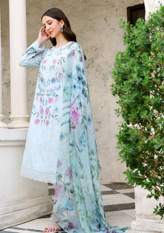 Lawn - Cross Stitch - Eid Edit-II - LWN#0213 - AQUA GLINT image 4