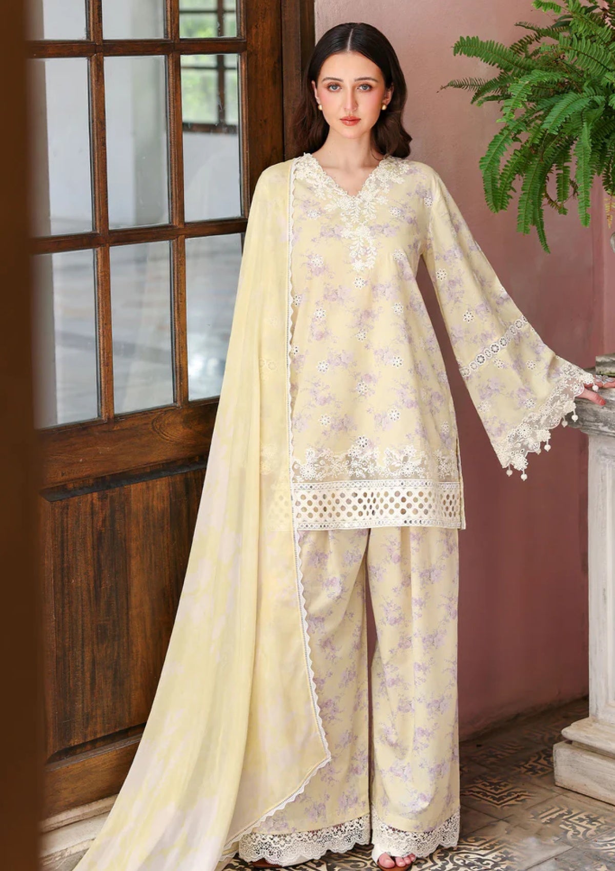 Lawn - Cross Stitch - Eid Edit-II - LWN#0219 - ORCHID FLARE photo 1