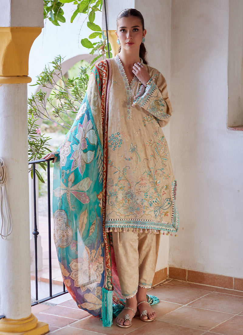 Farah Talib Aziz - Luxury Lawn 2026 - Isabella Sand