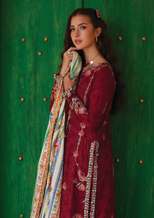 Farah Talib Aziz - Luxury Lawn Unstitched 26 - FTA#02 - Sofia Scarlet detail