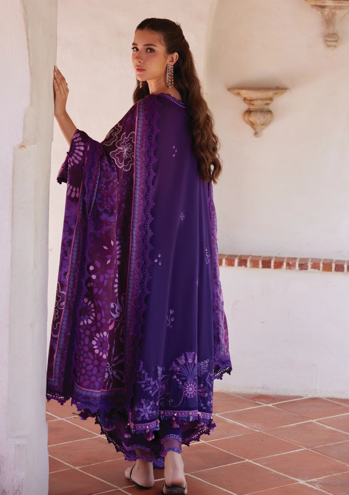 Farah Talib Aziz - Luxury Lawn Unstitched 26 - FTA#06 - Vicenta Violet additional view