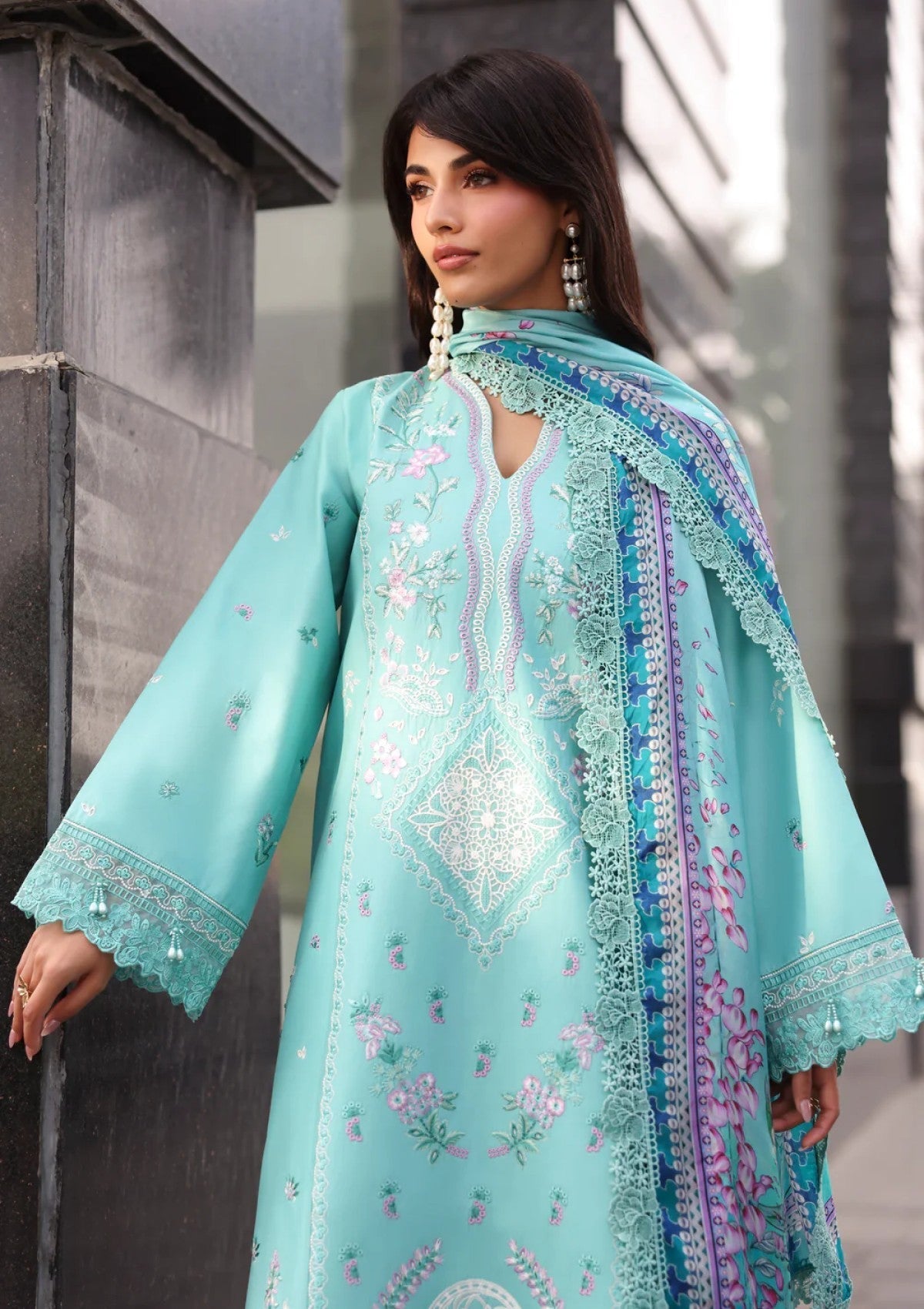 Lawn - Naqsh - The Luxe Edit 26 - D#00244 - Ocean Mist image