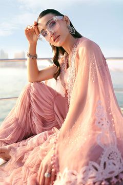 Maria.B. Luxury Lawn 2026 D-2604-B yellow and off-white embroidered three-piece gallery 5