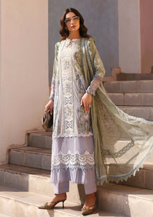 Maria.B. Luxury Lawn 2026 — MBLL 06B (Pistachio & Lilac) three-piece embroidered lawn