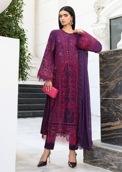 Maria.B. embroidered purple lawn 3-piece MLL 14