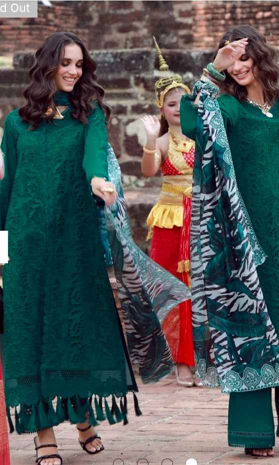 Gulmina Luxury Lawn 2025 D07 Emerald Green photo 3