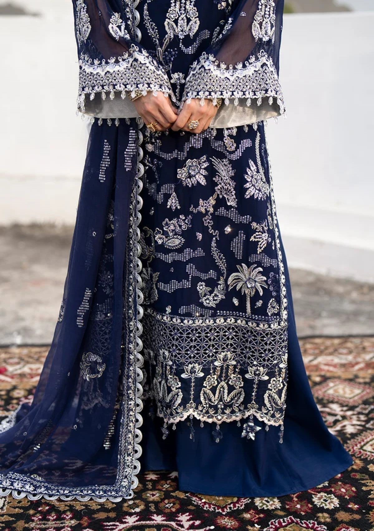 Formals - Maryum N Maria - The Heirloom Unstitched 26 - MSU#7020 - LACIVERT gallery photo