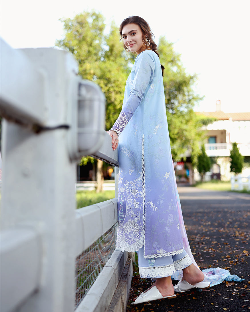 Lawn - Mushq - Solace 26 - Ombre Chikankari - MUNSS#203 - Ombre Whisper