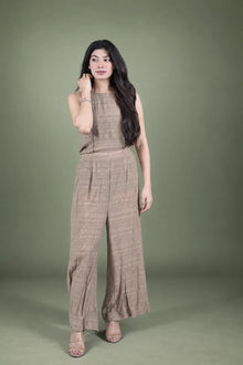 Sawann Lleana0008 neutral beige sleeveless Korean-fabric co-ord set original photo 3