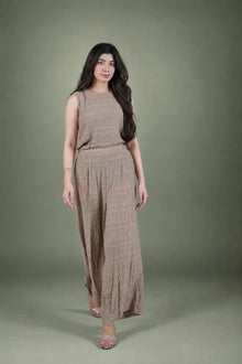 Sawann Lleana0008 neutral beige sleeveless Korean-fabric co-ord set original photo 4