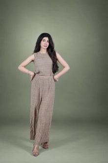 Sawann Lleana0008 neutral beige sleeveless Korean-fabric co-ord set original photo 5