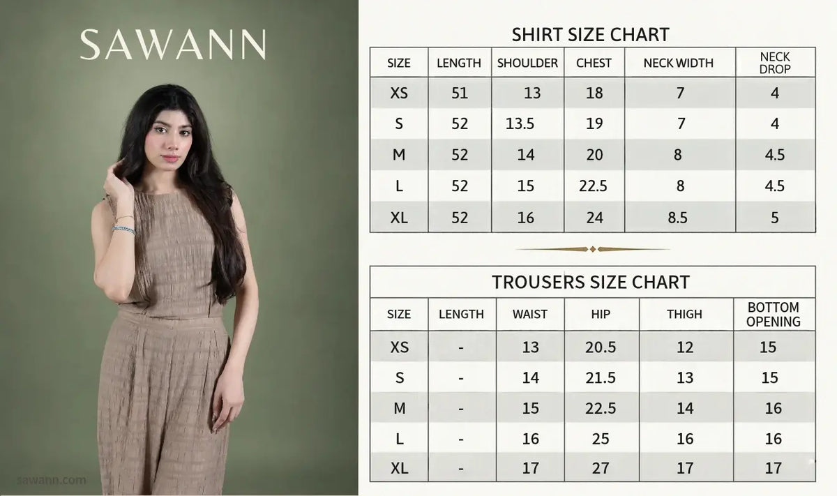 Sawann Lleana0008 official size chart