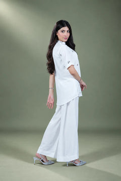 Sawann Lleana0010 pearl white silver embellished 2-piece co-ord photo 4