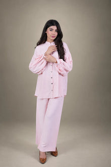 Sawann Lleana0011 pastel pink puff-sleeved co-ord original product photo 2