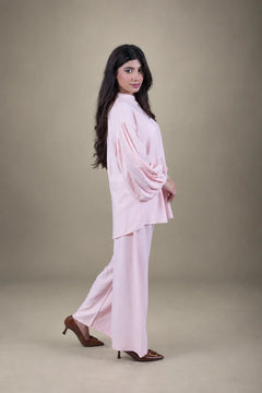 Sawann Lleana0011 pastel pink puff-sleeved co-ord original product photo 3