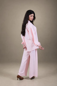 Sawann Lleana0011 pastel pink puff-sleeved co-ord original product photo 4